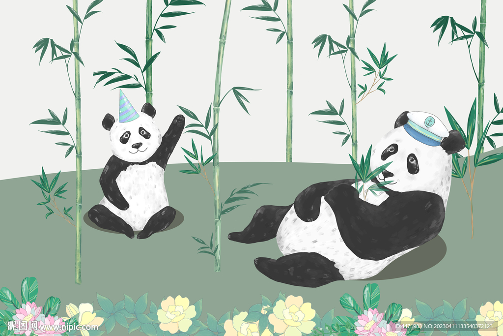 熊猫背景墙