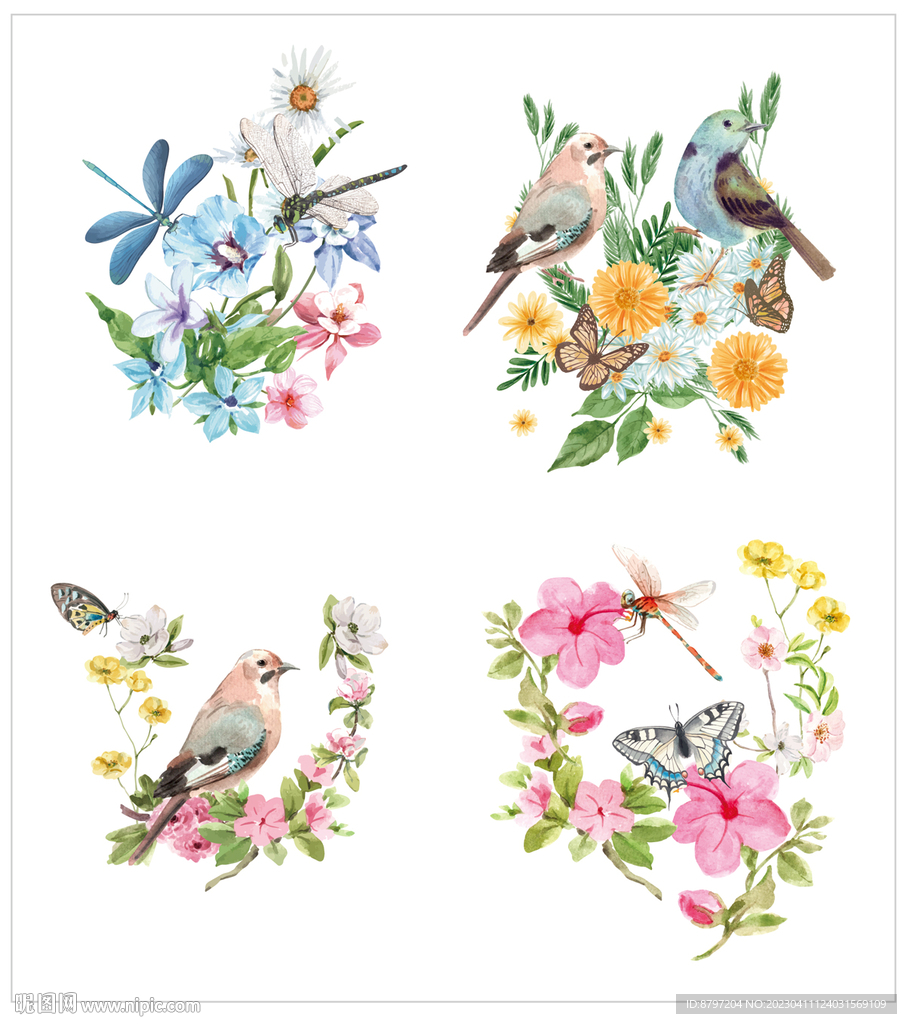 水彩 唯美 春天