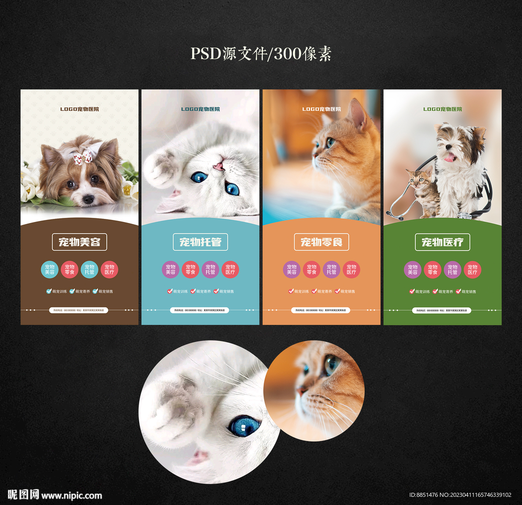  宠物店海报灯箱展板