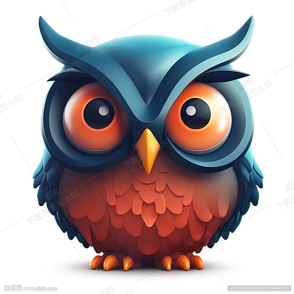 卡通猫头鹰