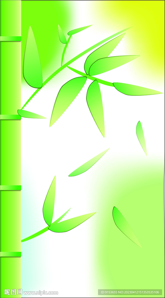 竹叶海报背景