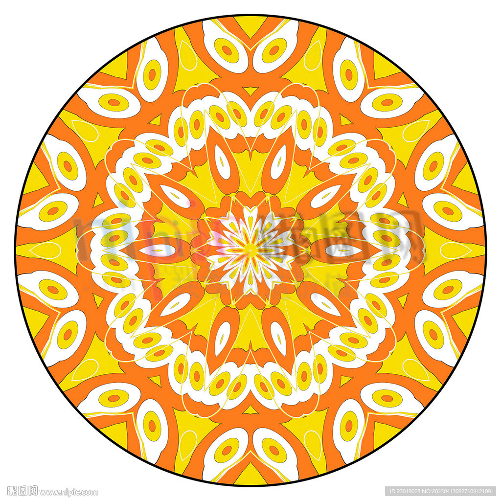 圆形对称抽象图