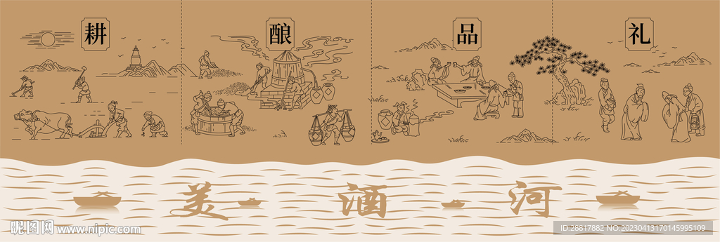 酿酒工艺场景图