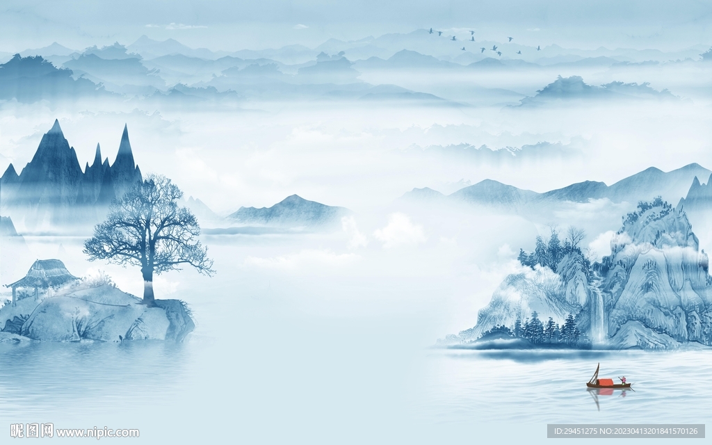 现代 最新风景山水 TiF分层