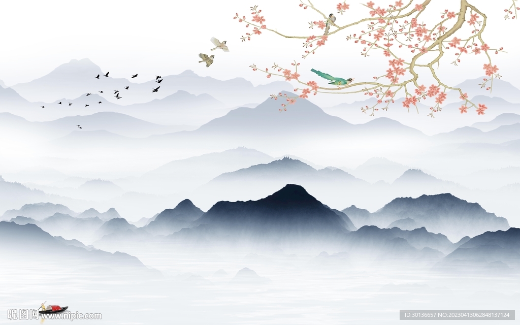 高档 高端热销山水 tif分层