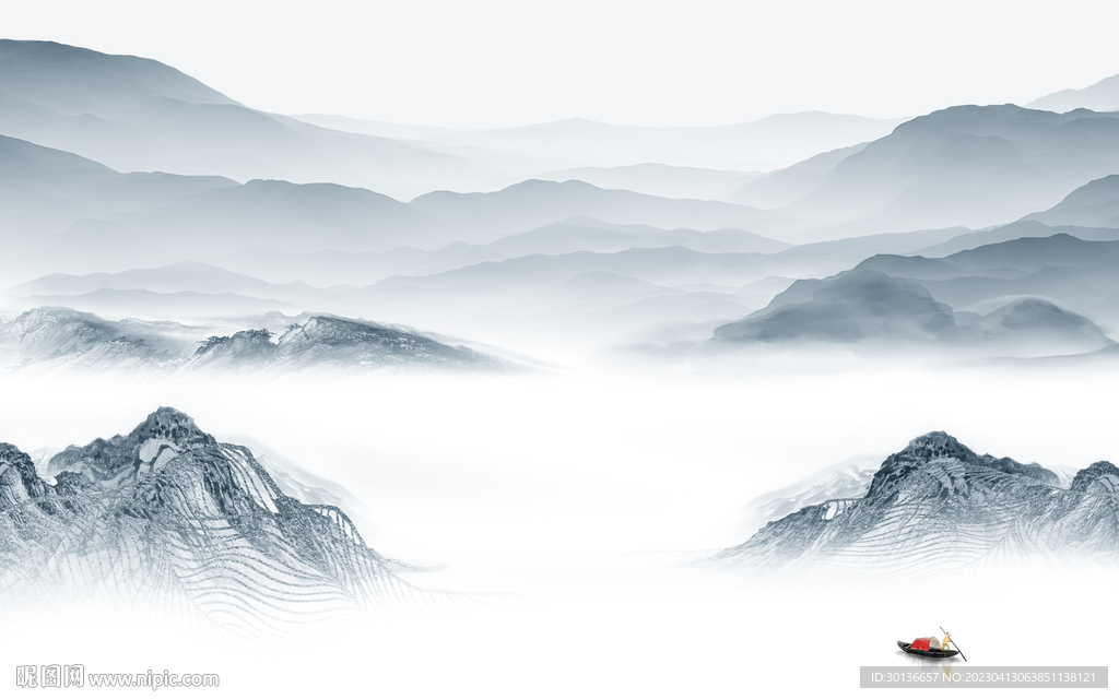 大气 高端热销山水 tif分层