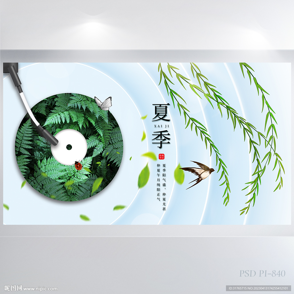 二十四节气之立夏介绍展板海报