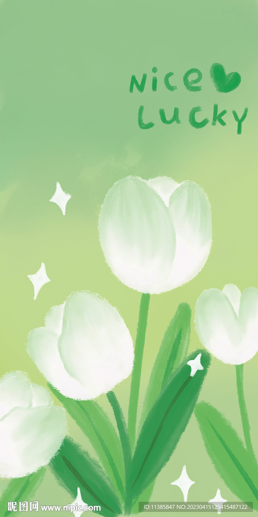 白色郁金香花手机壳图