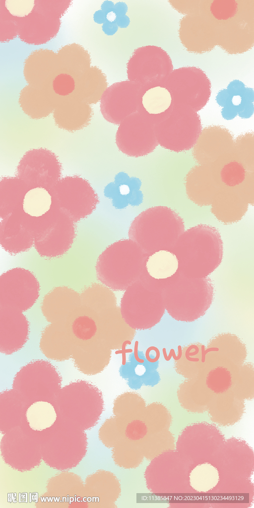 粉色花手机壳图案