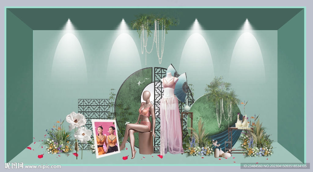 春夏橱窗 内衣静态展图片