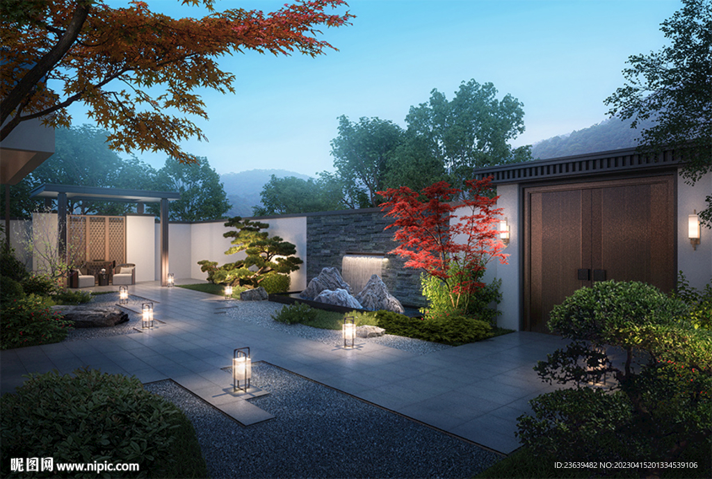 新中式别墅设计效果图