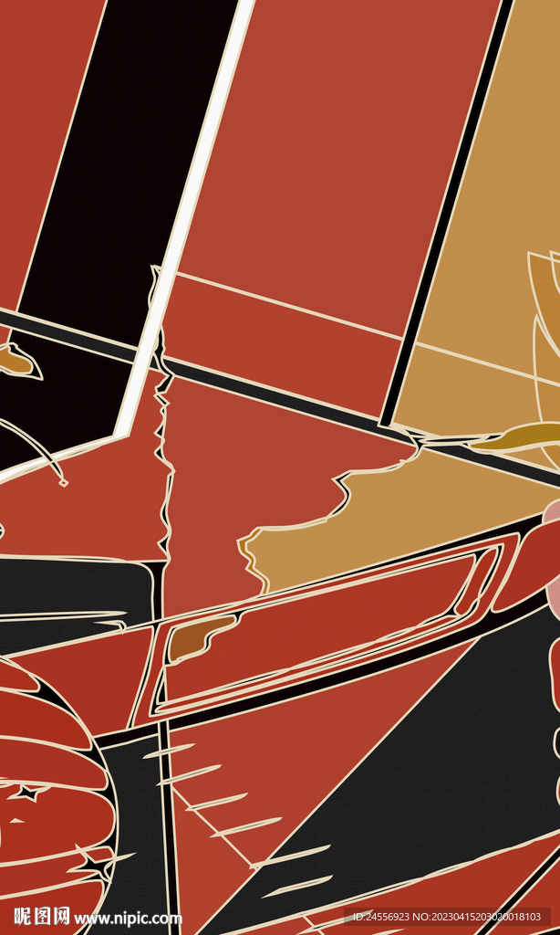 日式轻奢抽象装饰画