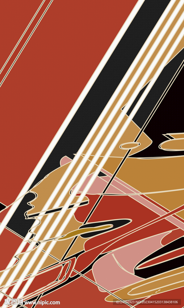 日式轻奢抽象装饰画