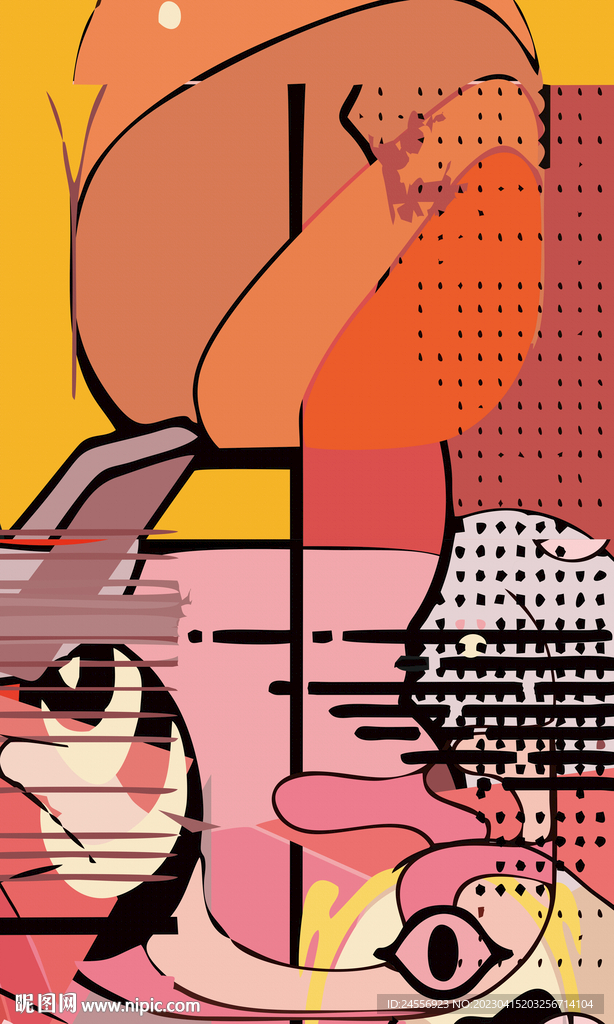 轻奢日式抽象装饰画