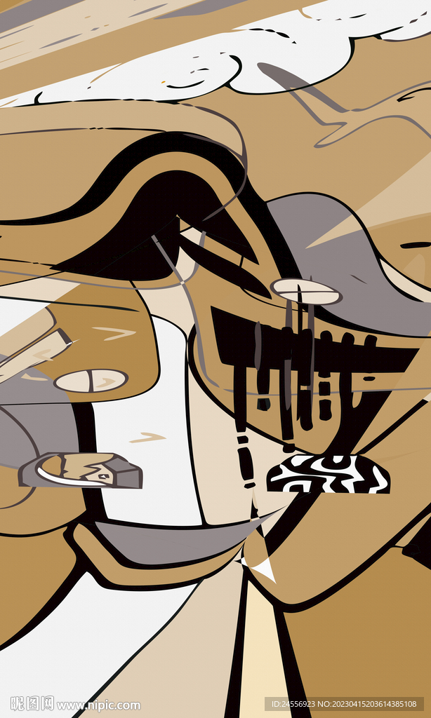 轻奢抽象装饰画