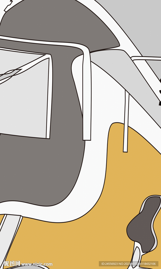 日式轻奢抽象装饰画