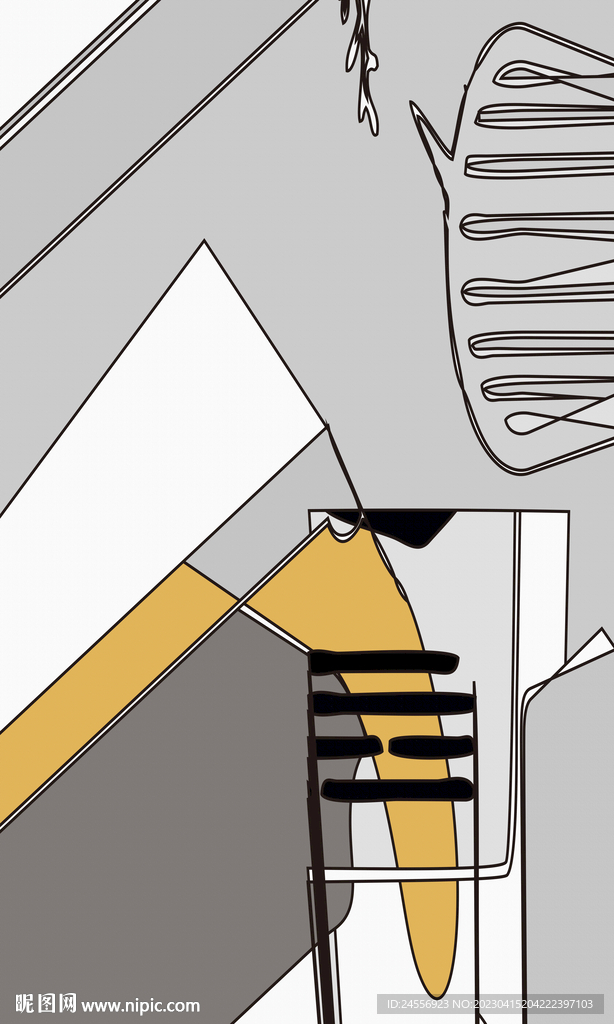 日式抽象装饰画