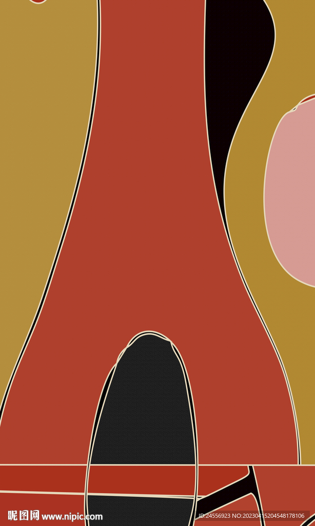 日式轻奢抽象装饰画