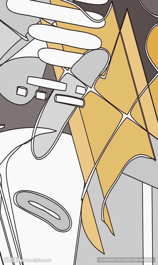 轻奢抽象装饰画