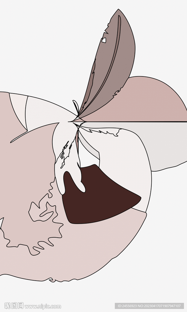 德国轻奢抽象色块装饰画