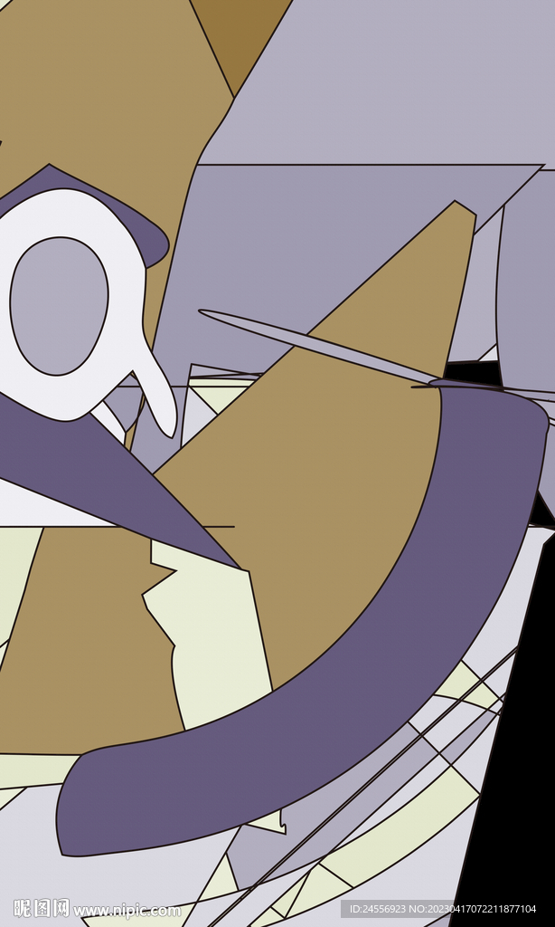 简约色块抽象装饰画