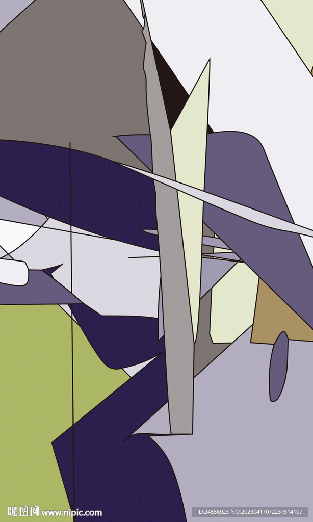 北欧轻奢抽象色块装饰画