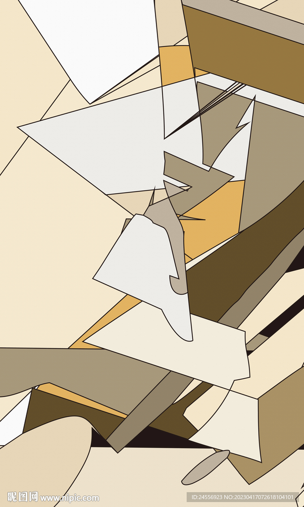 轻奢抽象色块装饰画