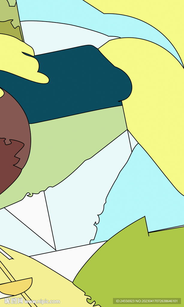 地中海抽象色块装饰画