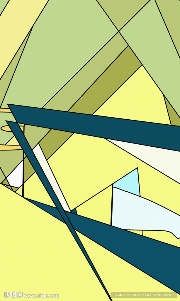 简约抽象色块装饰画