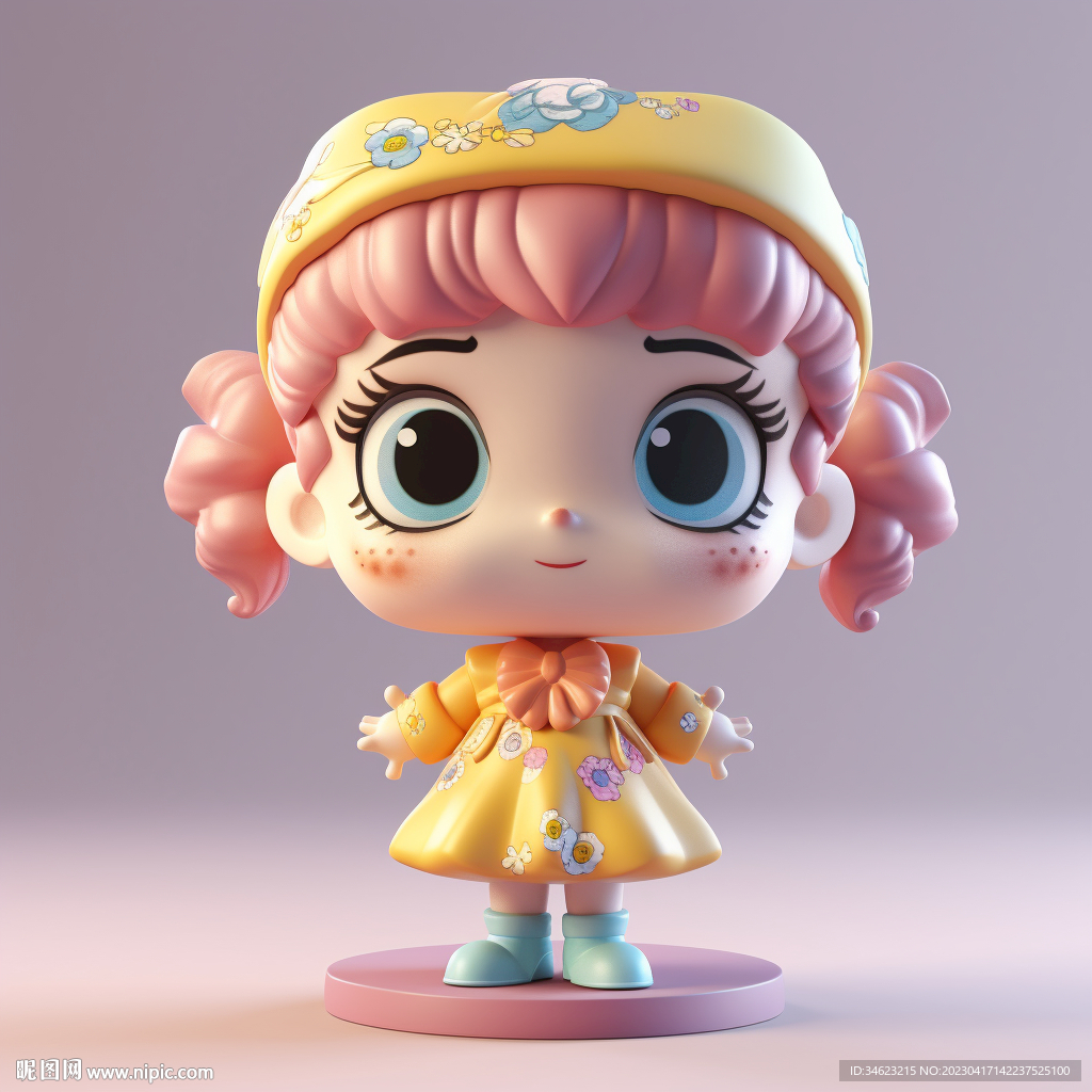 卡通风格人物小姑娘