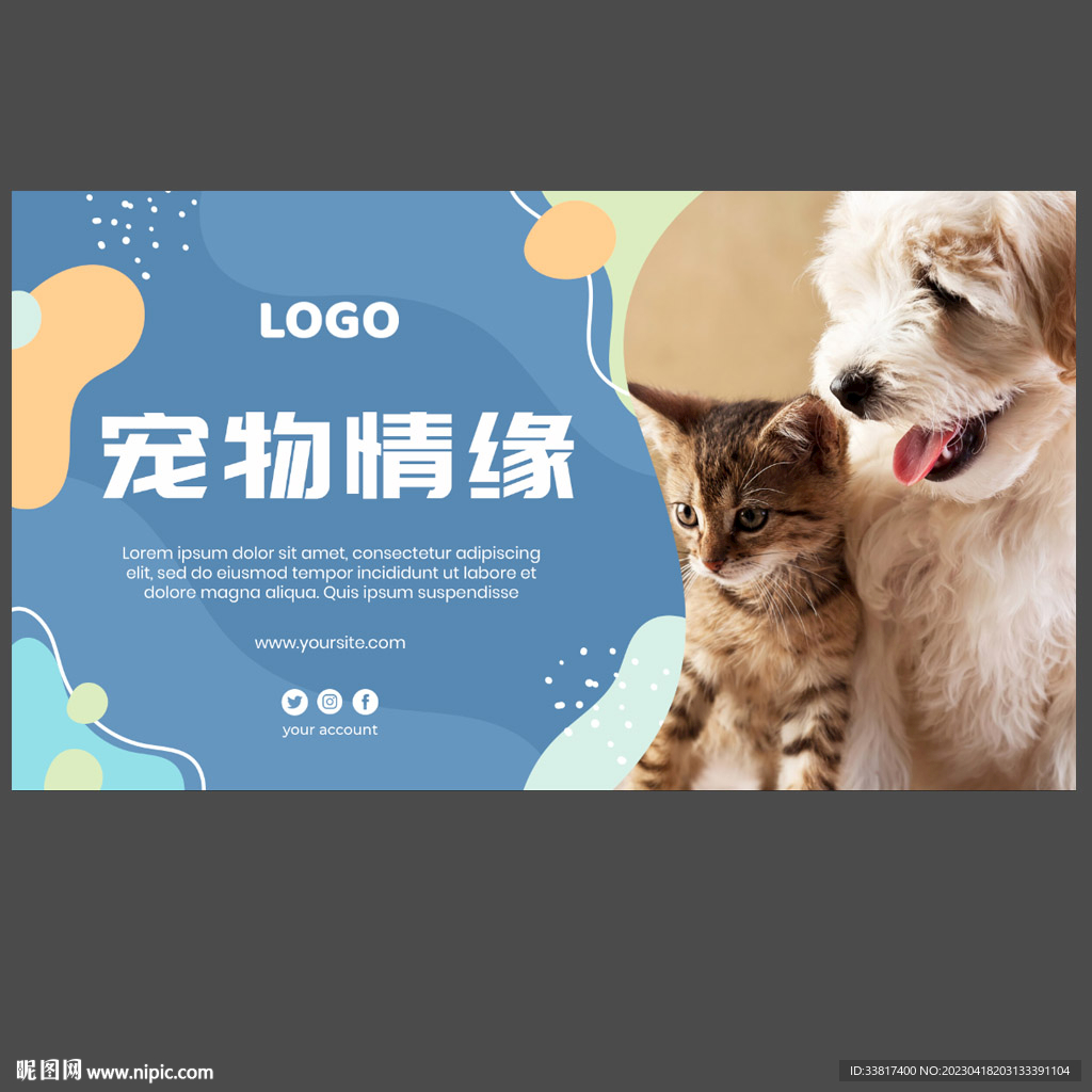 宠物店宠物医院海报图片