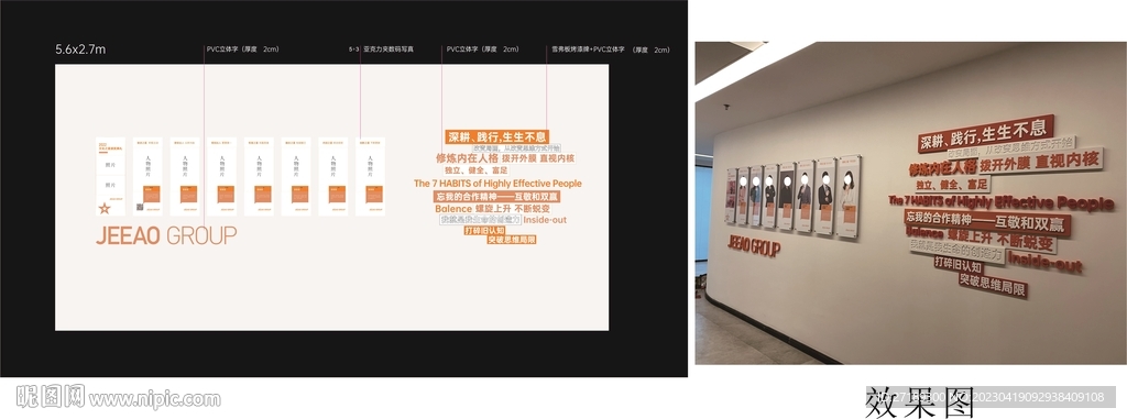 企业文化墙公司荣誉墙人物介绍墙