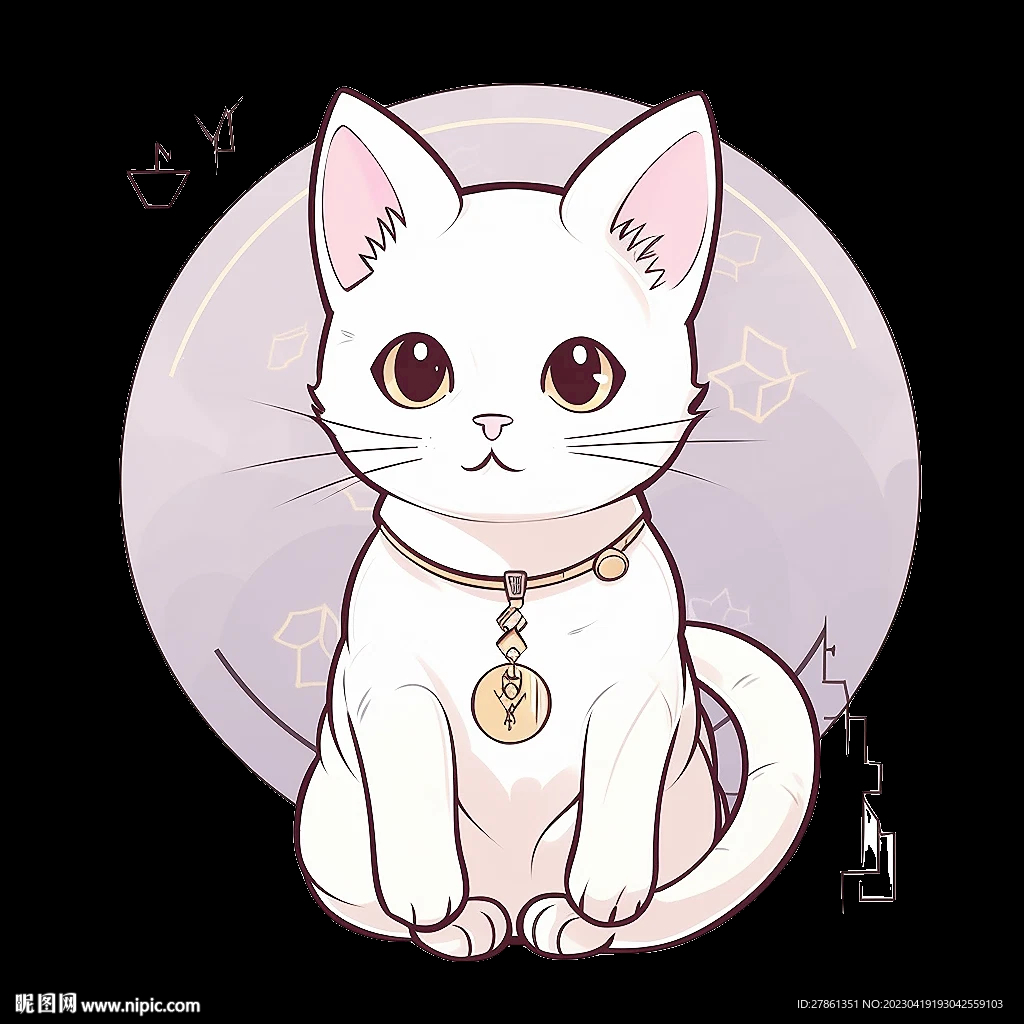 优雅的白色猫咪