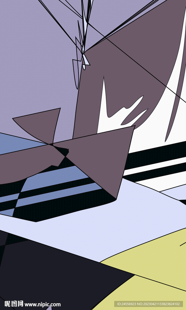 新中式抽象色块装饰画 