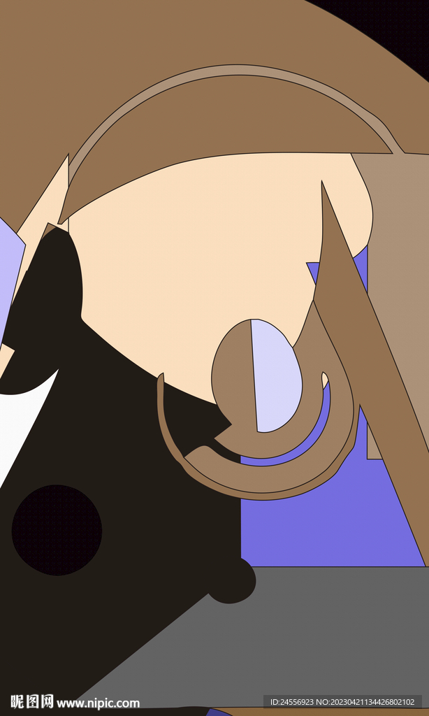 新中式抽象色块装饰画