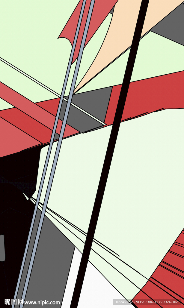 欧式抽象色块装饰画