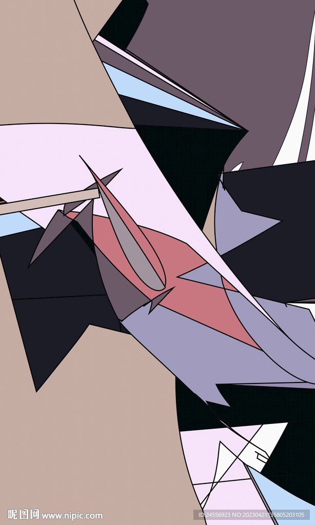 欧式抽象色块装饰画