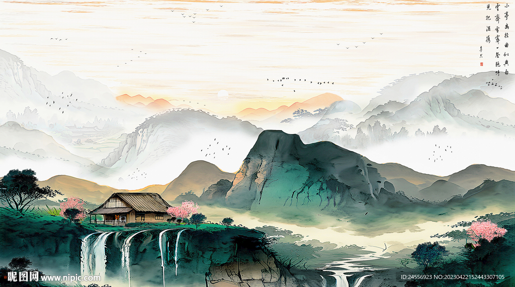 意境 水墨山水画