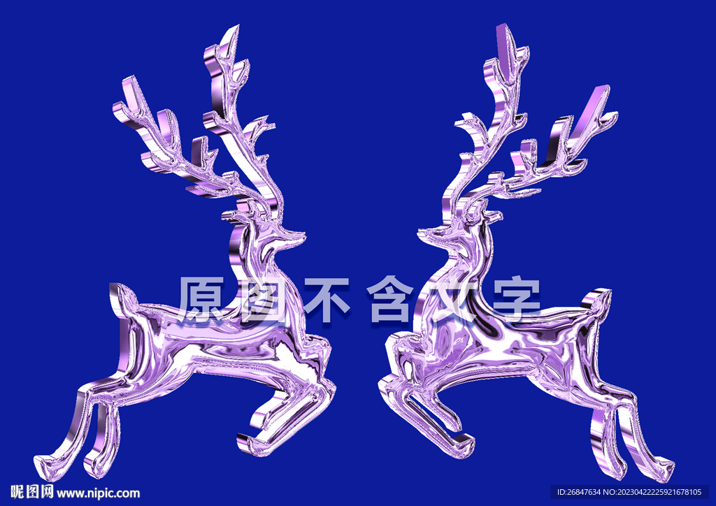紫色流体梅花鹿
