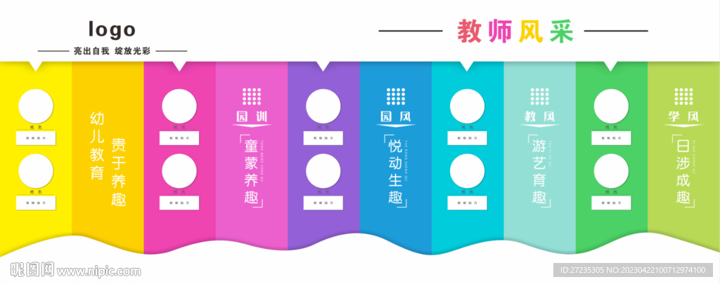 幼儿园教师风采墙