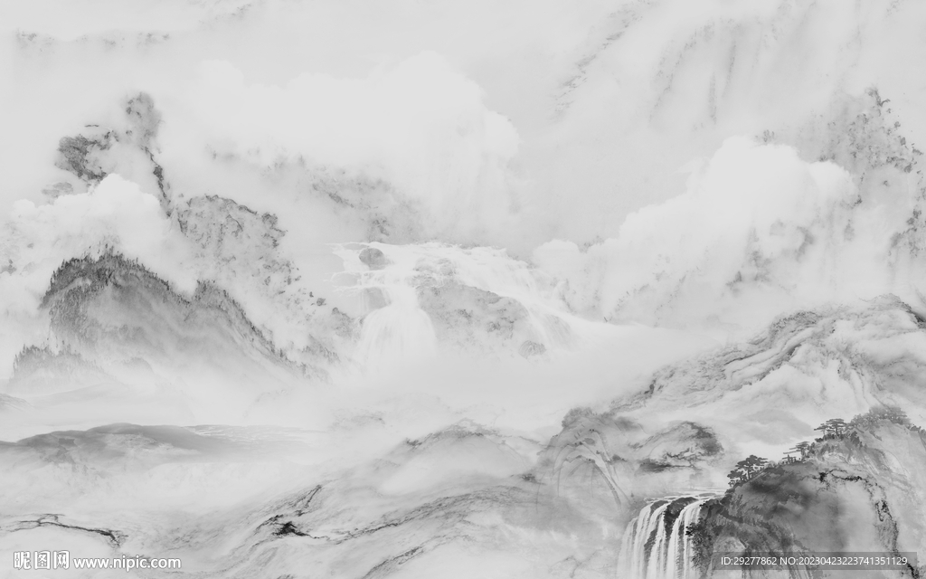 新品 新款高端山水 TIf分层