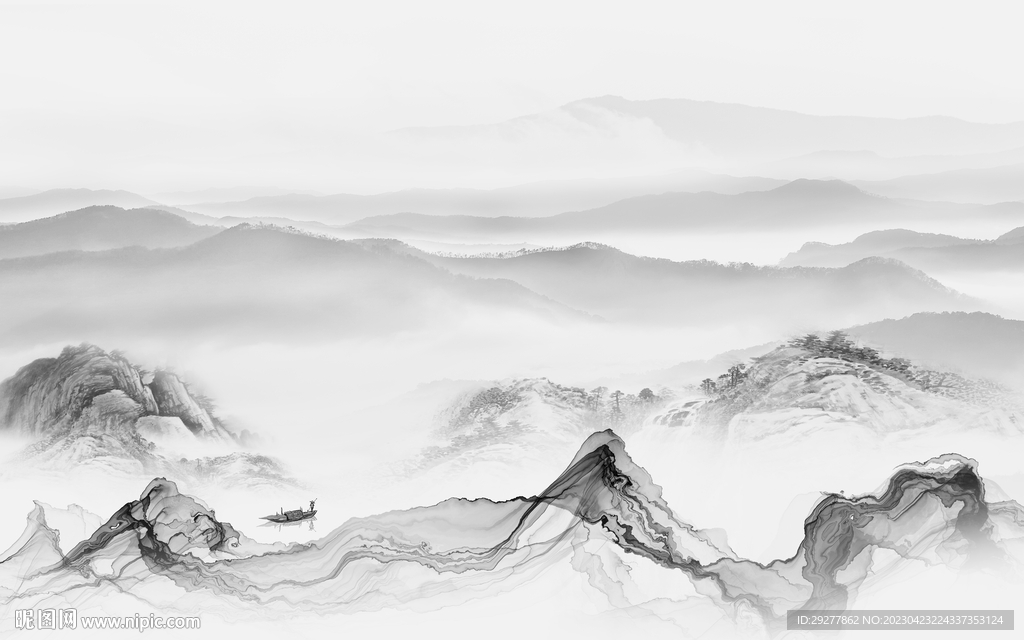 简约 新款高端山水 TIf分层