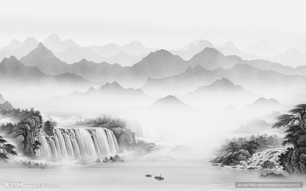 别墅 客厅高档山水 TIf分层