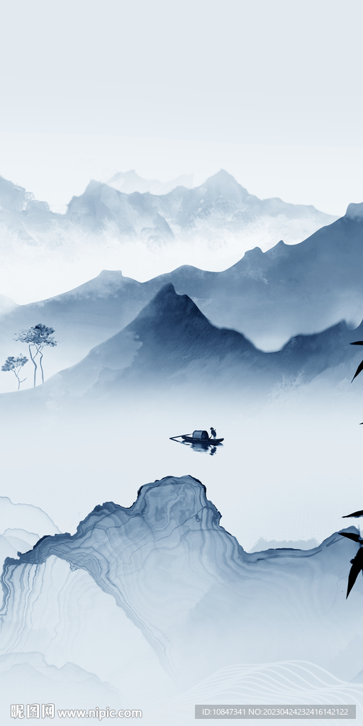 大气 新现代玄关画 TIf分层