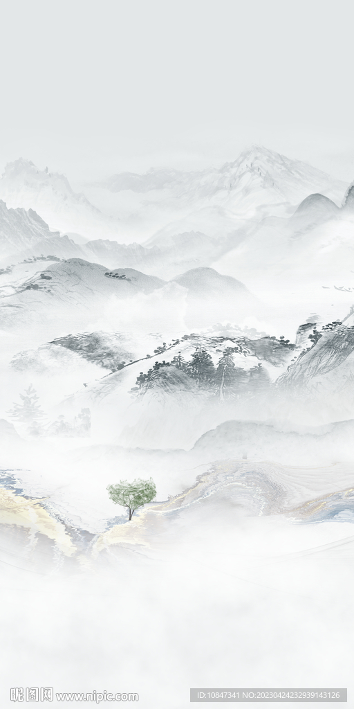 爆款 新山水玄关画 TIf分层