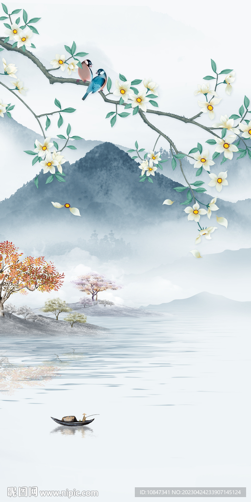 高档 新山水玄关画 TIf分层