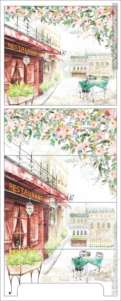 小清新背景图 手绘插画房