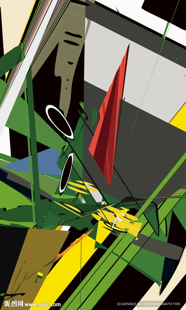 抽象色块装饰画