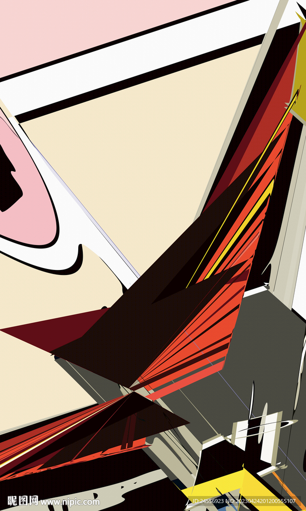 中东色块抽象装饰画