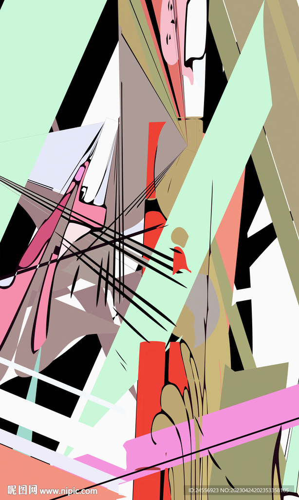 中东色块抽象装饰画